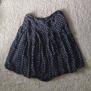 Vintage Jones New York 100% Silk Black Diamond Print Flared Midi Skirt Size 18W